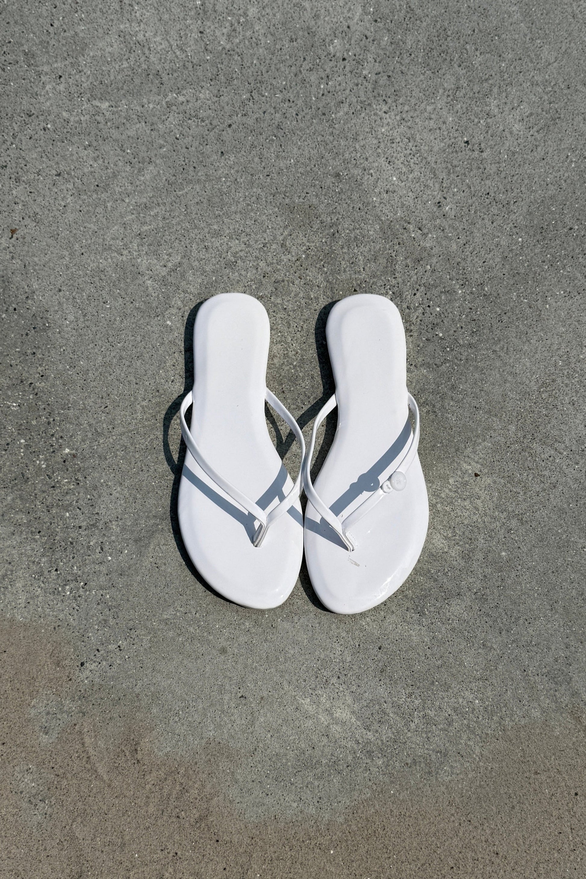 Hvide Glazed flip-flops