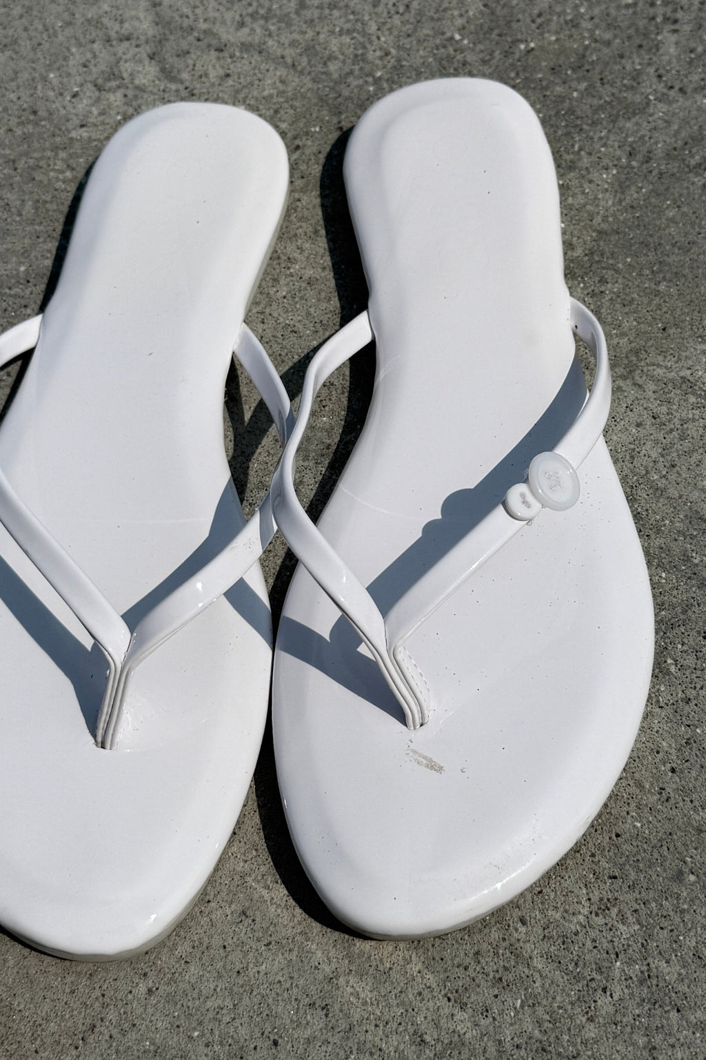 Hvide Glazed flip-flops