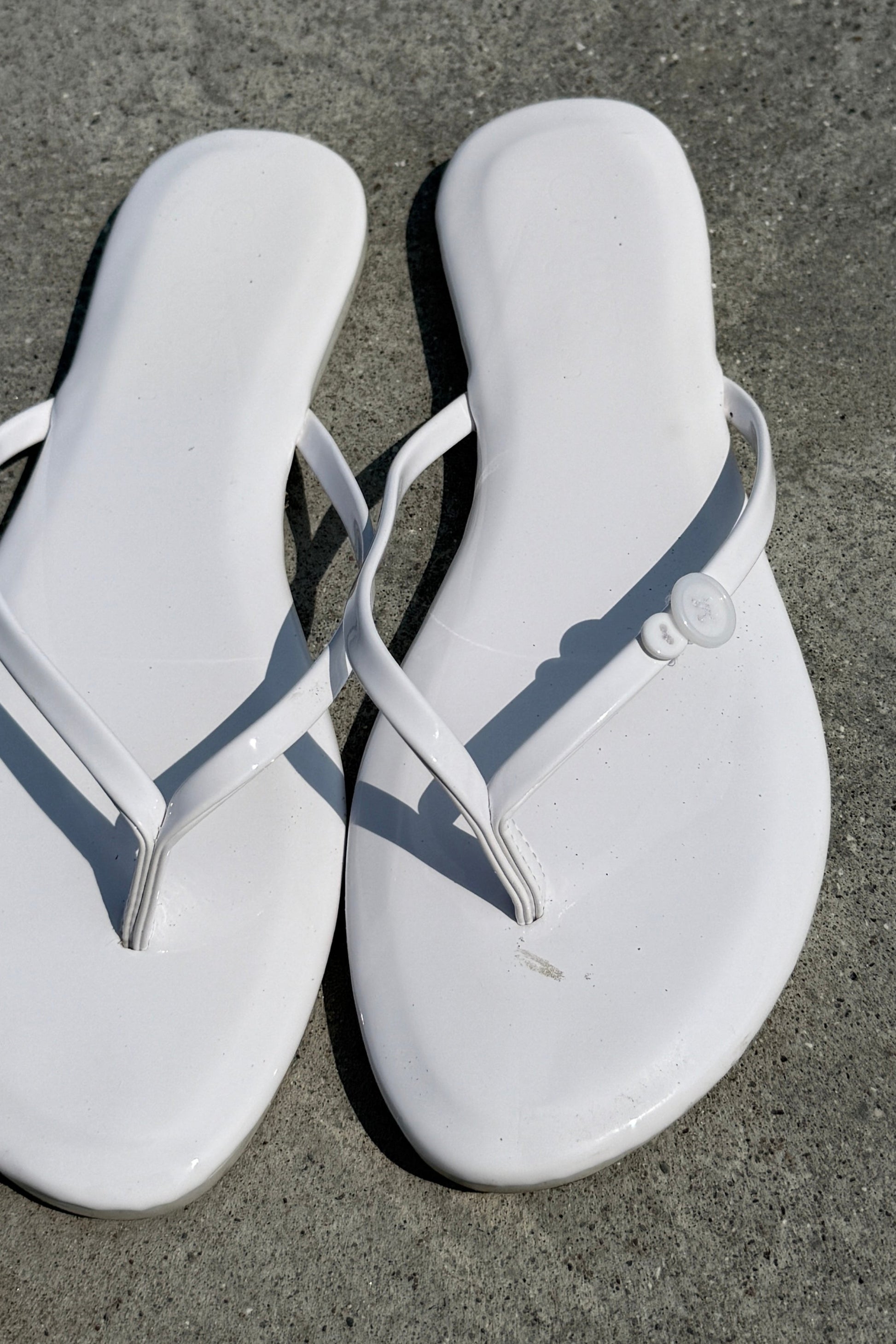 Hvide Glazed flip-flops