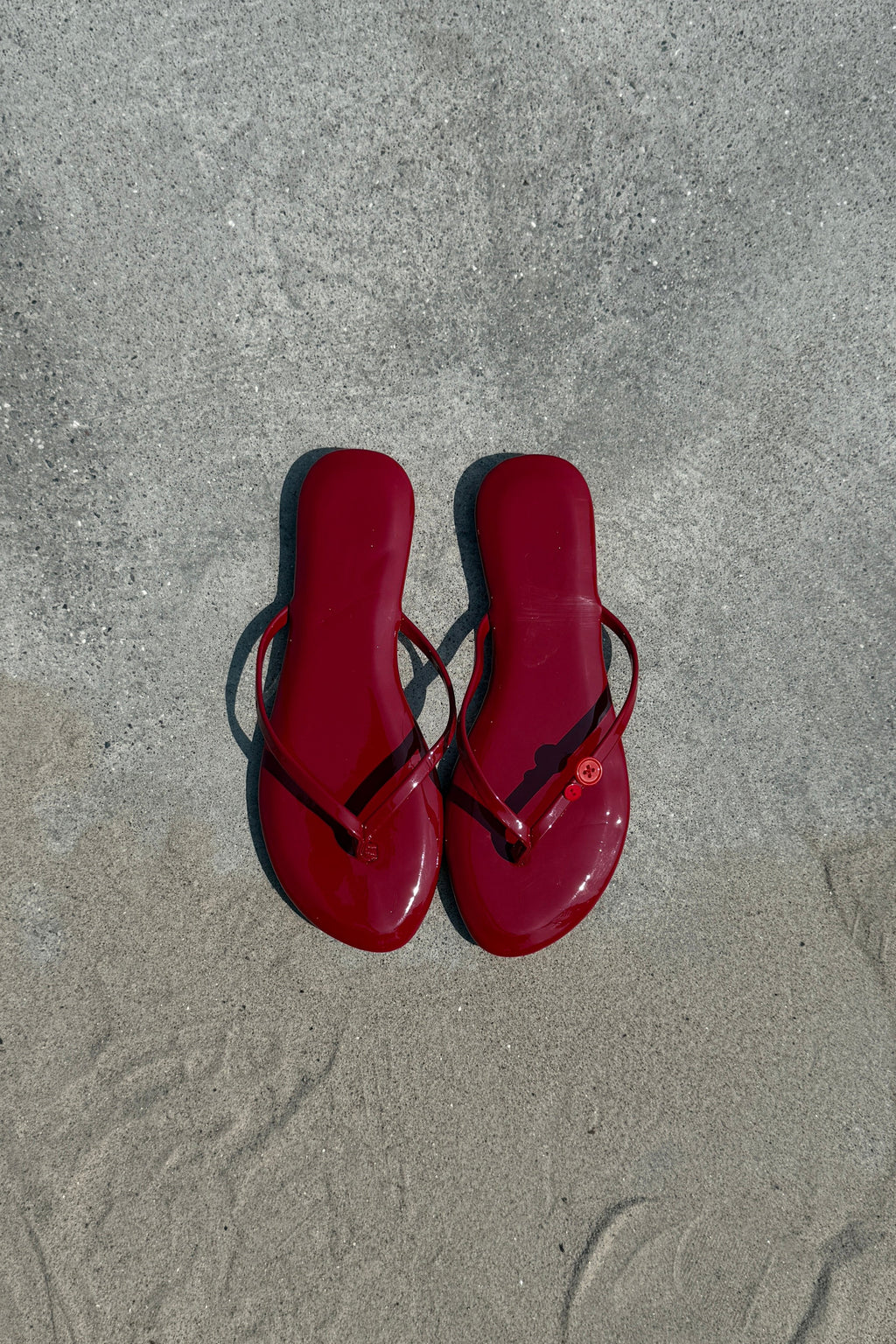Røde Glazed flip-flops