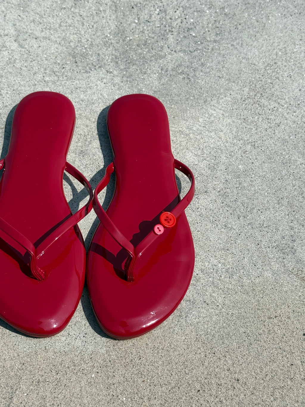 Røde Glazed flip-flops