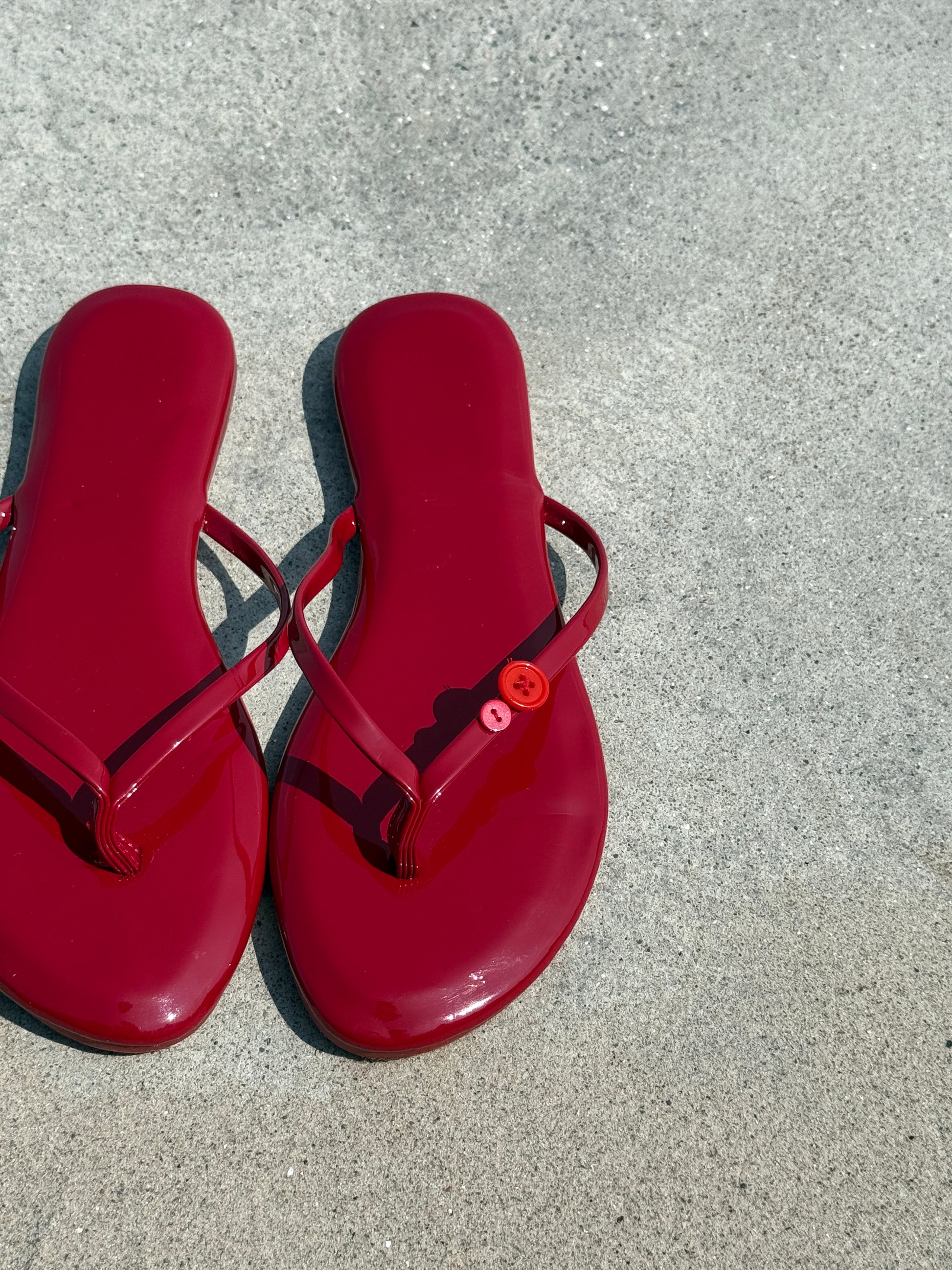 Røde Glazed flip-flops
