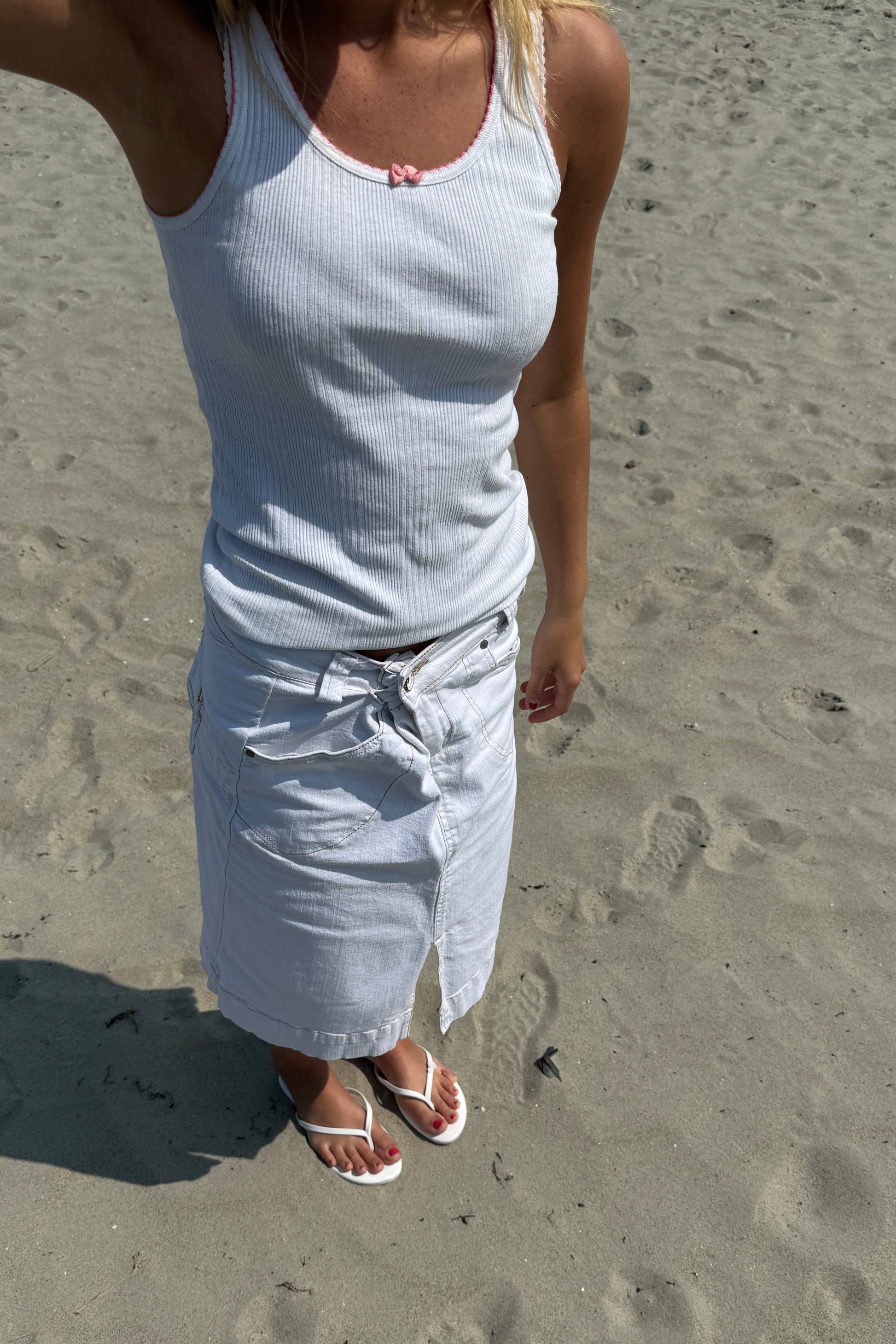 Hvide Glazed flip-flops